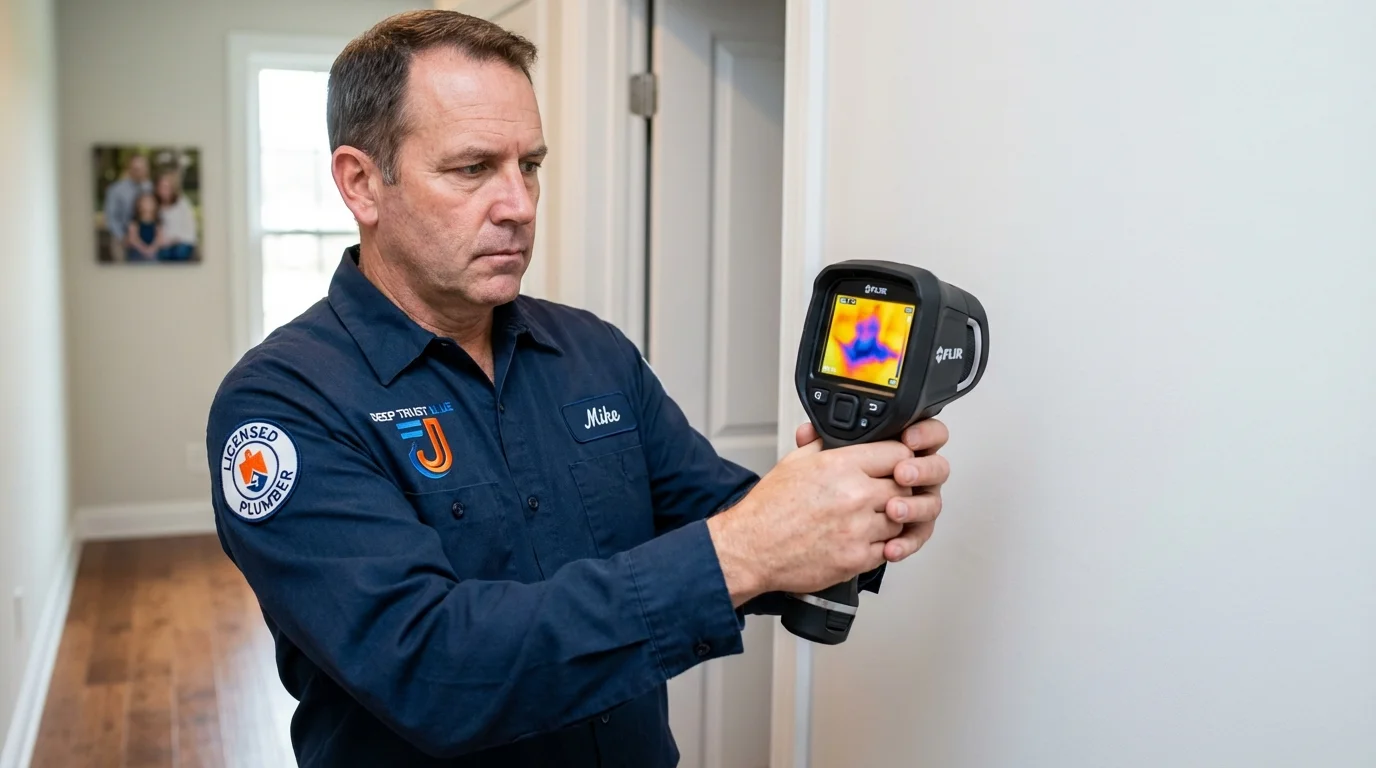 Thermal imaging leak detection by Johns Plumbing LLC in Knightstown
